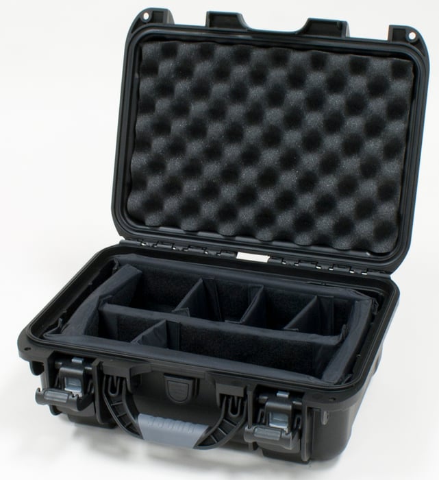 Gator GU-1309-06-WPDV 13.8"x9.3"x6.2" Waterproof Molded Case With Internal Divider