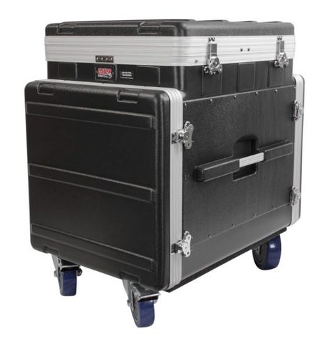 Gator GRC-12X10 PU 12RU Top, 10RU Pop-Up Console Molded Rack With Casters