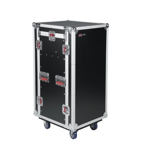 Gator G-TOUR 10X16 PU 10RU Top, 16RU Bottom Pop-Up Console Flight Rack Case With Casters