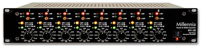 Millennia Media HV3D-8 8-Channel Microphone Preamp