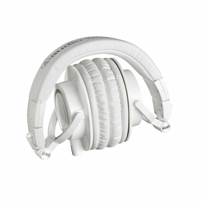 Audio-Technica ATH-M50xWH M-Series Professional Closed Back Headphones, Detachable Cable, White