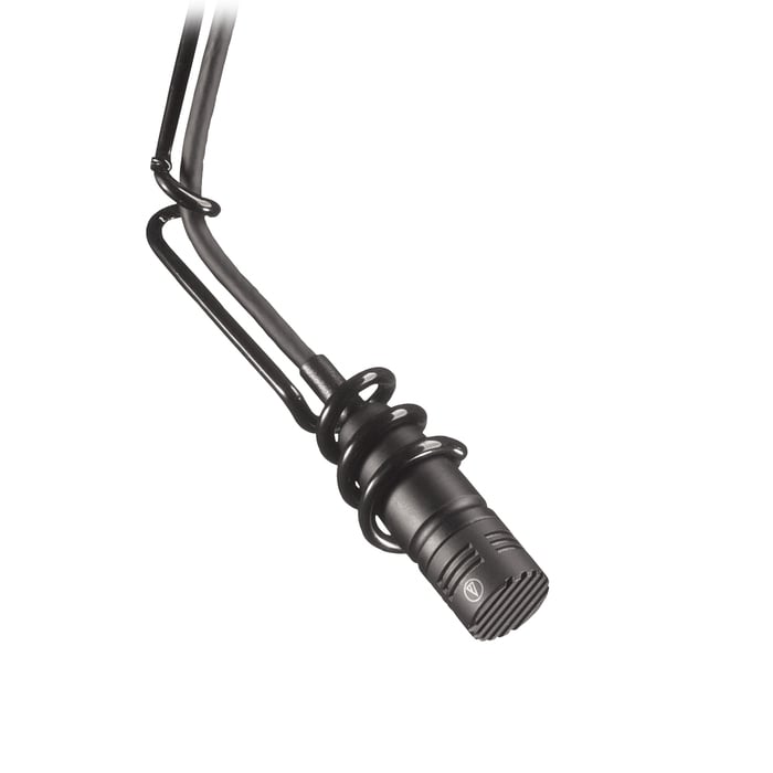 Audio-Technica U853PM Cardioid Condenser Hanging Microphone With Power Module, Black