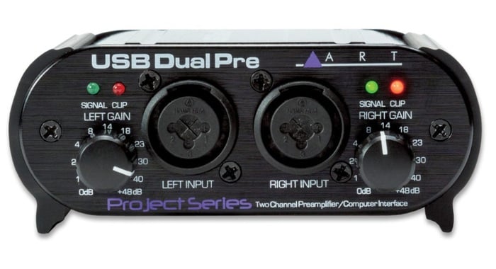 ART USB-DUAL-PRE-PROJECT USB Dual Pre PS Project Series 2-Channel USB Microphone Preamp