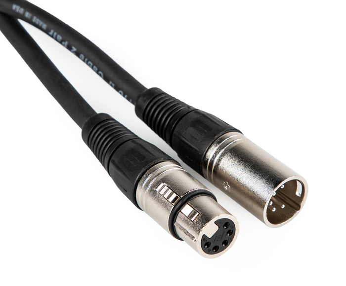 Cable Up DMX-XX5-0.5 6-inch 5-Pin DMX Male To 5-Pin DMX Female Cable