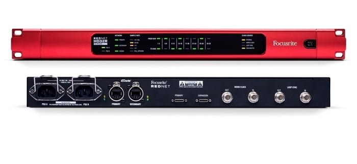 Focusrite Pro RedNet HD32R Dante Audio Network Interface With 32x32 Pro Tools HD I/O