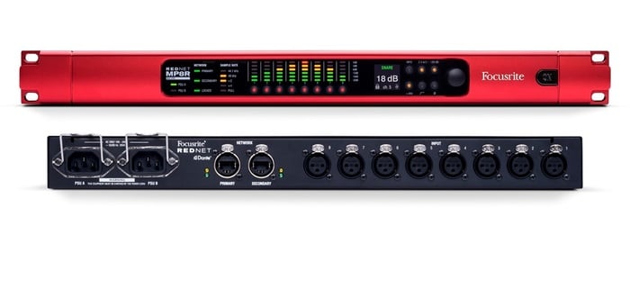 Focusrite Pro RedNet MP8R Dante Audio Network Interface With 8 Microphone Preamps