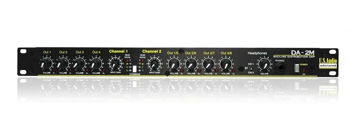 Whirlwind DA2M Audio Distribution Amplifier For Mic Levels With Headphone Out