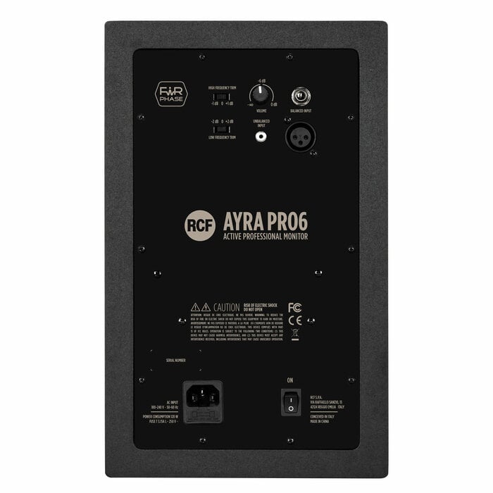 RCF AYRA-SIX-PRO 6" Active Coaxial Studio Monitor, Internal DSP/ O° Phase Res
