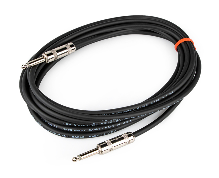 Cable Up PM2-PM2-15-BLK 15 Ft 1/4" TS Male To 1/4" TS Male Unbalanced Cable With Black Jacket