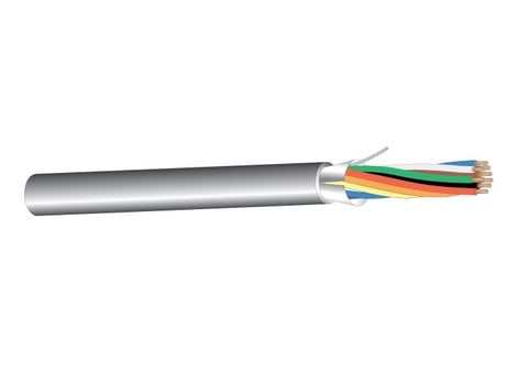 West Penn 253271BGY1000 1000' 22AWG Multi-Conductor Shielded Plenum Cable, Gray