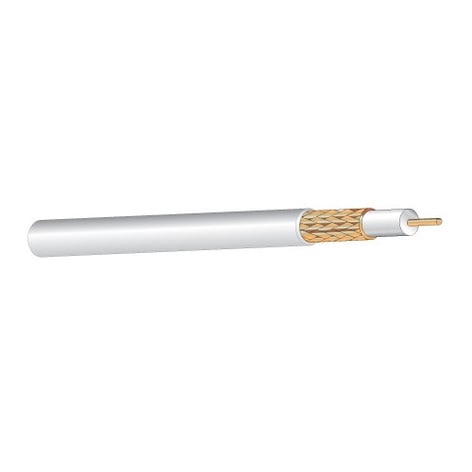 West Penn 25806IV1000 1000' RG6 18AWG Shielded Plenum Coaxial Cable, Ivory
