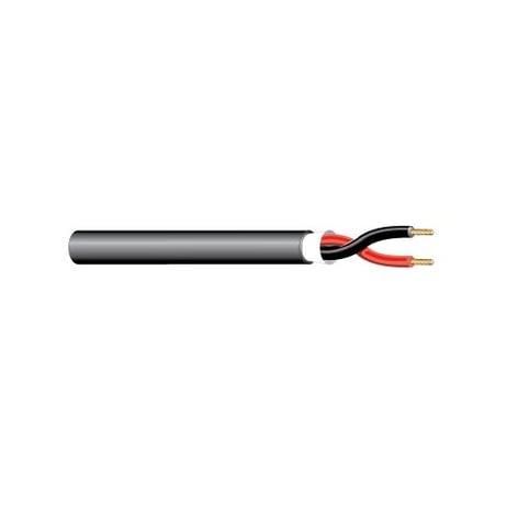 West Penn AQ224BK1000 1000' 18AWG 2-Conductor Stranded Aquaseal Cable For Fire Alarms, Black