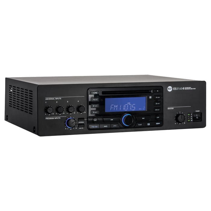 RCF ES-3160-MK2 Digital Receiver Mixer Amplifier For CD, USB, MP3 Player, FM Tuner And Bluetooth