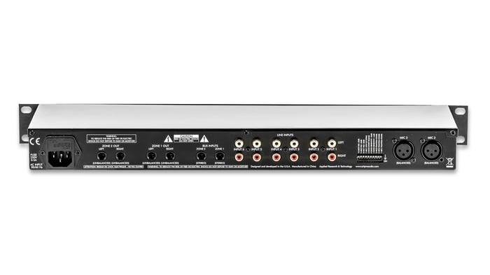 ART MX624 1RU 6 Channel Stereo Zone Mixer With 2 Zone Outputs