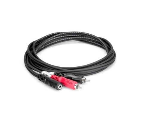 Hosa CFR-210 10' 3.5mm TRSF To Dual RCA Audio Y-Cable