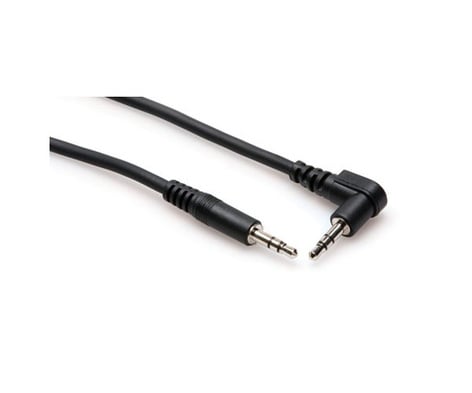 Hosa CMM-103R 3' 3.5mm TRS To 3.5mm TRS Cable With One Right-Angle Connector