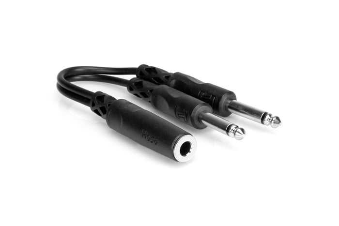 Hosa YPP-106 6" 1/4" TSF To Dual 1/4" TS Audio Y-Cable