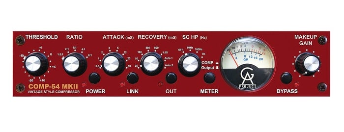 Golden Age Project COMP54MK2PLUS COMP-54 Mk2 Plus 1-Channel, 230V Vintage Style Compressor W/ Carnhill Transformers