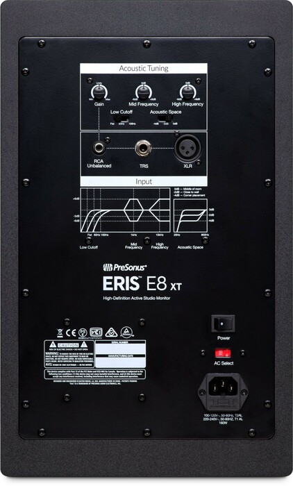 PreSonus ERIS-E8-XT 8" 2-Way Active Studio Monitor, W/ EBM Waveguide