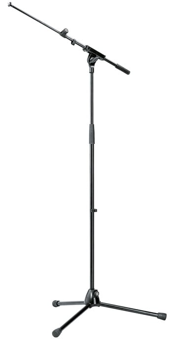 K&M 210/8-BLACK 36"-64" Microphone Stand With 16"-28" Boom Arm