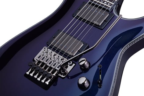 Schecter Hellraiser Hh C1 Fr Hellraiser Hybrid C 1 Fr Trans Black Burst Electric Guitar With Floyd Rose Bridge Full Compass Systems