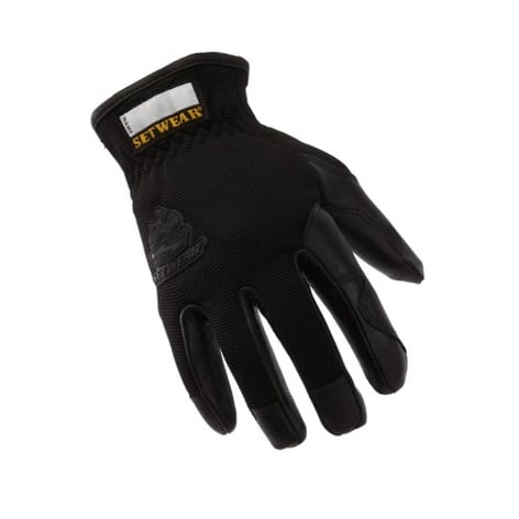 Setwear SWP-05-009 Medium Black Pro Leather Gloves