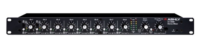 Ashly LX-308B 8-Channel Stereo Line Mixer, 1RU