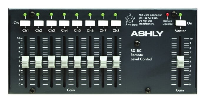 Ashly RD-8C 8-Channel Desktop Remote Control For VCM-88C