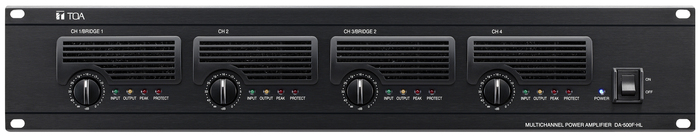 TOA DA-500F HLCU 4-Channel Digital Power Amplifier, 500W
