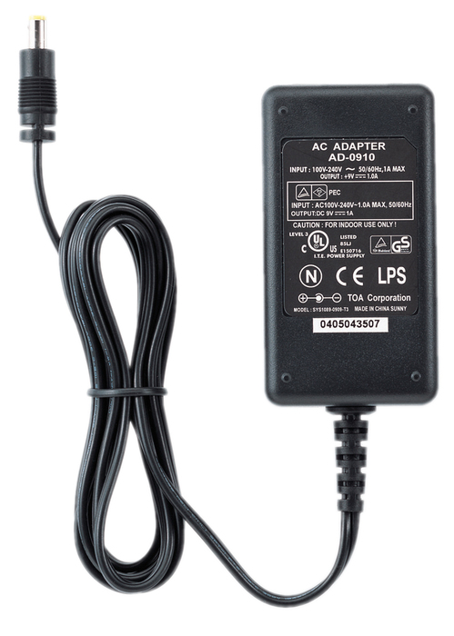 TOA AD-0910 UL AC Power Supply For TS-800 And TS-900 Series Chairperson And Delegate Stations
