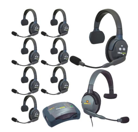 Eartec Co HUB9SMXS Eartec UltraLITE/HUB Full Duplex Wireless Intercom System W/ 9 Headsets