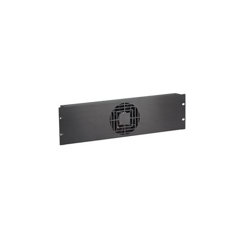 Chief NAF31QBA 3RU Black Aluminum Single Fan Rack Panel