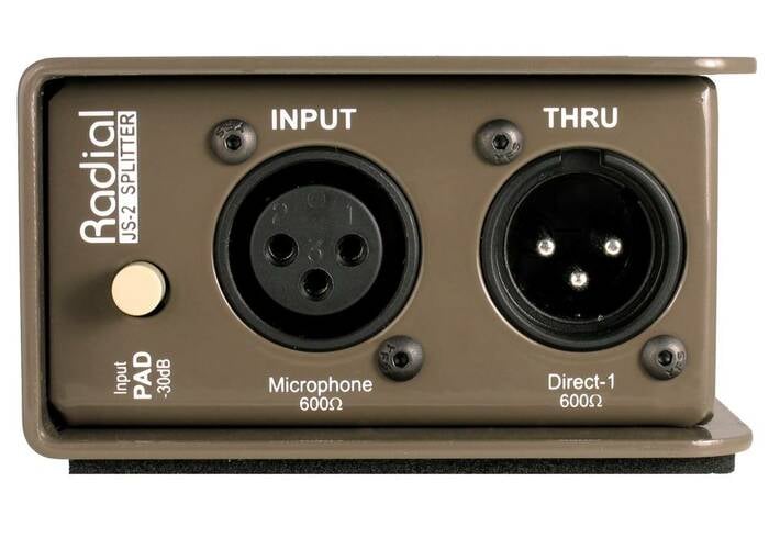 Radial Engineering JS2 Passive Mic Splitter, 1 Input, 2 Direct Outs, 1 Jensen Isolated Output