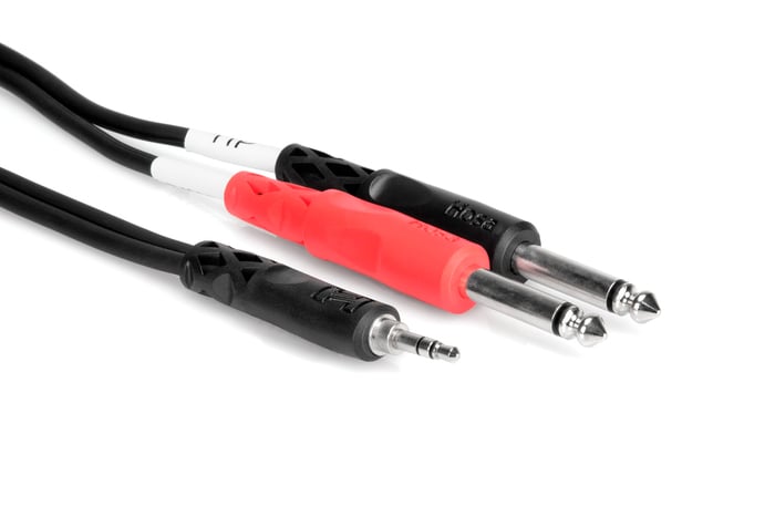 Hosa CMP-153 3' 3.5mm TRS To Dual 1/4" TS Audio Y-Cable