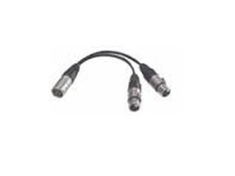 Bescor XLR-YF 4-Pin XLR-M To 2x 4-Pin XLR-F Y Cable