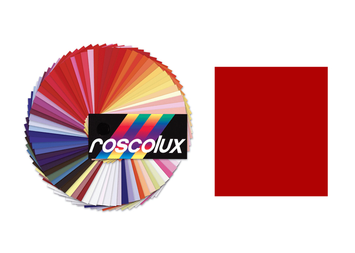 Rosco Roscolux #27 Roscolux Sheet, 20"x24", 27 Medium Red