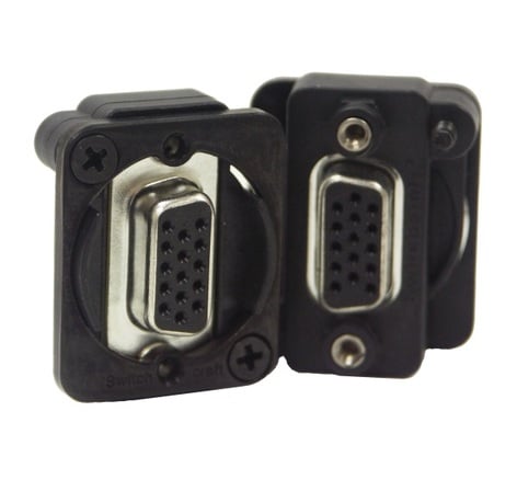 Switchcraft EHHD15FF 15-pin HD D-Sub EH Series Panel Mount Connector, Female To Female