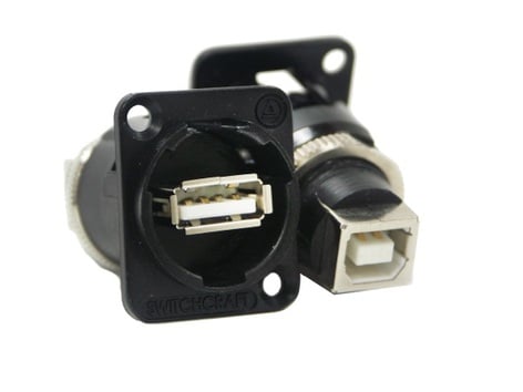 Switchcraft EHUSBABX EH Series USB-A To USB-B Feed Through Connectors