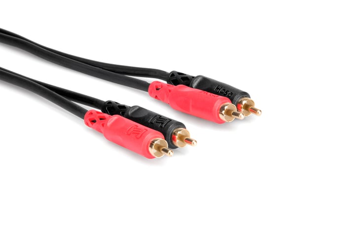 Hosa CRA-202AU 6.6' Dual RCA To Dual RCA Audio Cable, Gold-Plated Connections