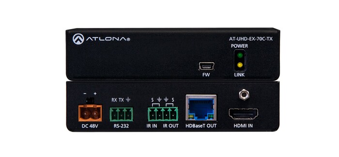 Atlona Technologies AT-UHD-EX-70C-TX 4K/UHD HDMI Over HDBaseT Transmitter With Control And PoE