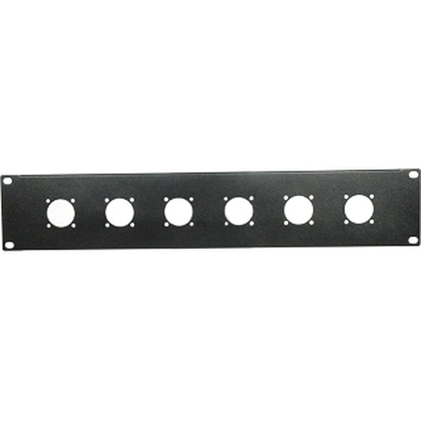 Grundorf 75-334 2RU Flanged Rack Panel, Pre-Punched For 6 NL8 Connectors