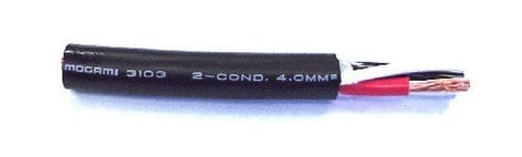 Mogami W3103-164-BLACK 164' Of 11AWG 2C Speaker Cable In Black