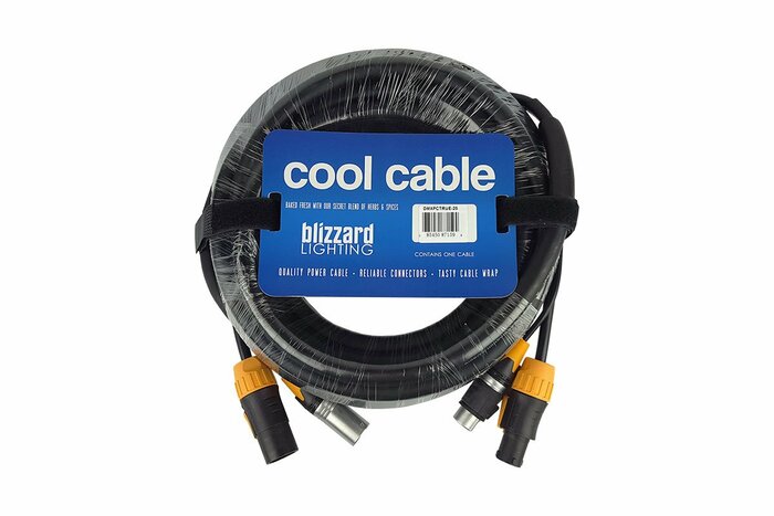 Blizzard DMXPCTRUE 25 Powercon True1 And 3-pin DMX Combo Cable, 25'