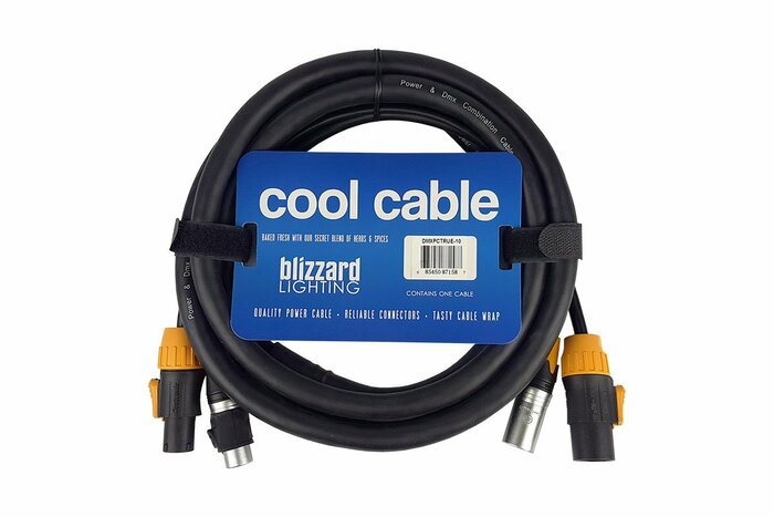 Blizzard DMXPCTRUE 10 Powercon True1 And 3-pin DMX Combo Cable, 10'
