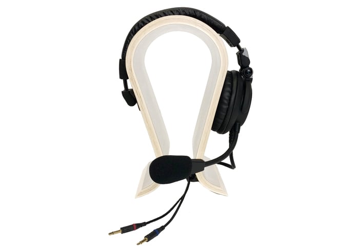 Williams AV MIC 057 Single-Ear Headset Mic For DLT Transceiver, 2x 1/8" TRS Plugs