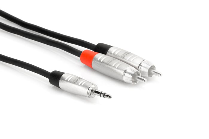 Hosa HMR-006Y 6' Pro Series 3.5mm TRS To Dual RCA Audio Y-Cable