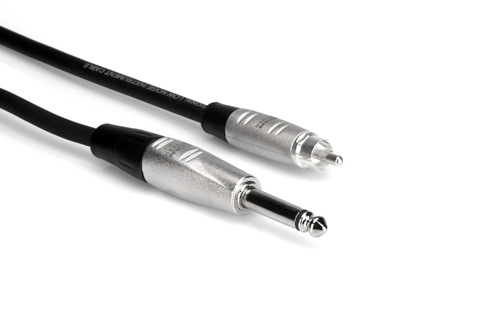 Hosa HPR-010 10' Pro Series 1/4" TS To RCA Audio Cable