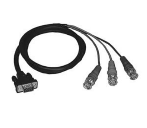 Philmore 45-5506 Shielded RGB - Video Cable 6 Ft HD15 Male To 3 BNC Male Cable