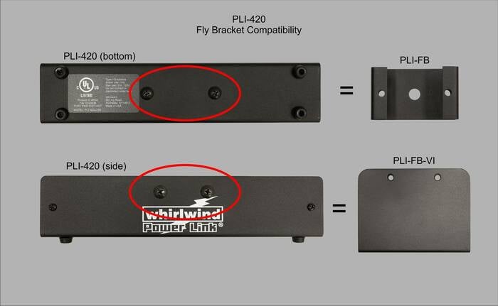 Whirlwind PL1-FB Power Link - Fly Bracket For Truss-mounting PL1 / PL1T