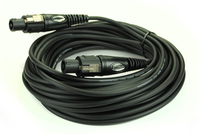 Whirlwind SPKR350G16 50' 1/4" TS To Dual Banana Cable With 16AWG Wire